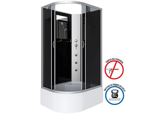 Заказать Душевая кабина Niagara Classic 120x80 R NG-2510-14RBKG с гидромассажем в магазине сантехники Santeh-Crystal.ru