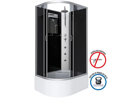 Купить Душевая кабина Niagara Classic 120x80 R NG-2510-14RBKTG с гидромассажем в магазине сантехники Santeh-Crystal.ru