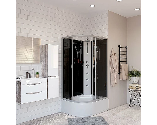 Купить Душевая кабина Niagara Classic 120x80 R NG-2510-14RBKTG с гидромассажем в магазине сантехники Santeh-Crystal.ru