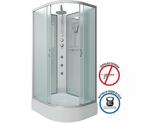 Приобрести Душевая кабина Niagara Classic 100х80 L NG-33084-14LBKTG с гидромассажем в магазине сантехники Santeh-Crystal.ru