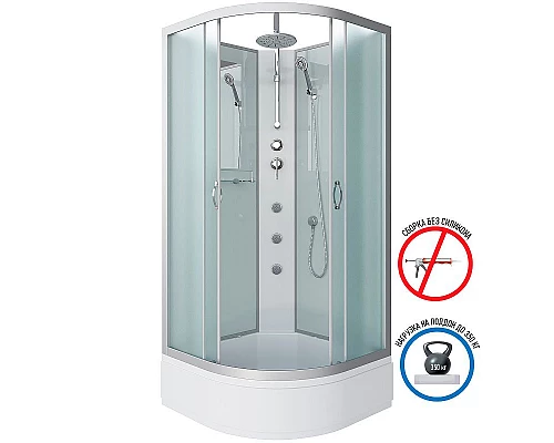 Заказать Душевая кабина Niagara Classic 90x90 NG-3301-14BKTG с гидромассажем в магазине сантехники Santeh-Crystal.ru