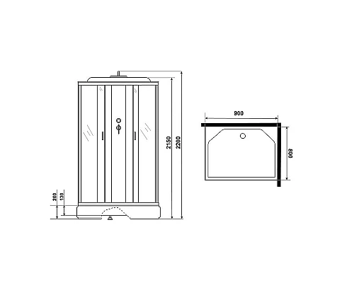 Купить Душевая кабина Niagara Classic 90х80 NG-33984-14QP без гидромассажа в магазине сантехники Santeh-Crystal.ru