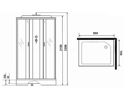 Приобрести Душевая кабина Niagara Classic 90х70 NG-43975-14QP без гидромассажа в магазине сантехники Santeh-Crystal.ru