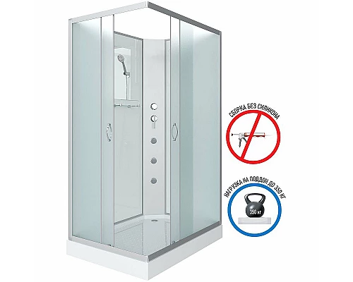 Приобрести Душевая кабина Niagara Classic 90х70 NG-43975-14QBKG с гидромассажем в магазине сантехники Santeh-Crystal.ru