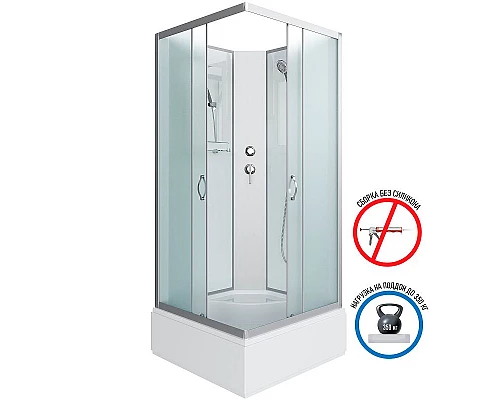 Приобрести Душевая кабина Niagara Classic 90x90 NG-1108-14BK без гидромассажа в магазине сантехники Santeh-Crystal.ru