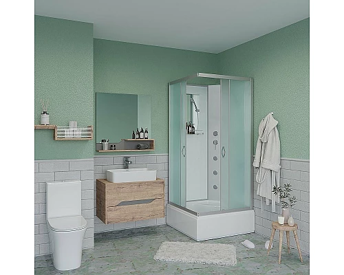 Приобрести Душевая кабина Niagara Classic 90x90 NG-1108-14BKG с гидромассажем в магазине сантехники Santeh-Crystal.ru