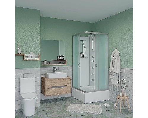 Заказать Душевая кабина Niagara Classic 90x90 NG-1108-14BKTG с гидромассажем в магазине сантехники Santeh-Crystal.ru