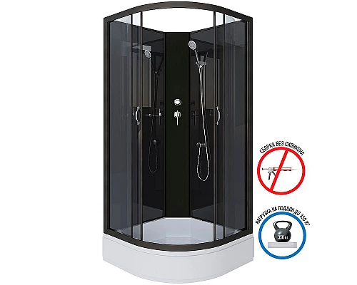 Купить Душевая кабина Niagara Classic 90x90 NG-6501-14BK без гидромассажа в магазине сантехники Santeh-Crystal.ru