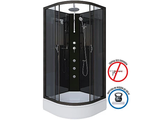 Купить Душевая кабина Niagara Classic 90x90 NG-6501-14BKTG с гидромассажем в магазине сантехники Santeh-Crystal.ru