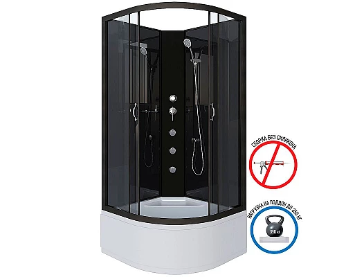 Купить Душевая кабина Niagara Classic 90x90 NG-6508-14BKG с гидромассажем в магазине сантехники Santeh-Crystal.ru