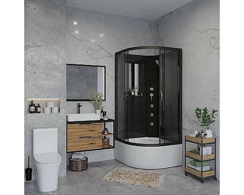 Купить Душевая кабина Niagara Classic 90x90 NG-6508-14BKG с гидромассажем в магазине сантехники Santeh-Crystal.ru