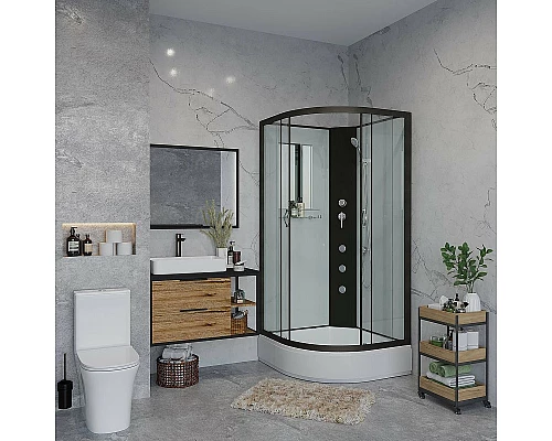 Купить Душевая кабина Niagara Classic 90x90 NG-6701-14BKG с гидромассажем в магазине сантехники Santeh-Crystal.ru