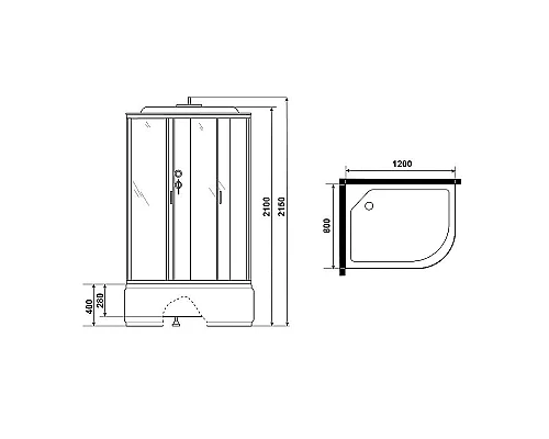 Заказать Душевая кабина Niagara Classic 120x80 NG-2310-14LP без гидромассажа в магазине сантехники Santeh-Crystal.ru