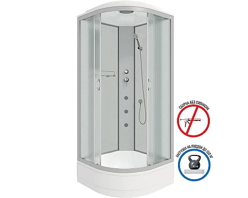 Приобрести Душевая кабина Niagara Classic 100x100 NG-3302-14G с гидромассажем в магазине сантехники Santeh-Crystal.ru