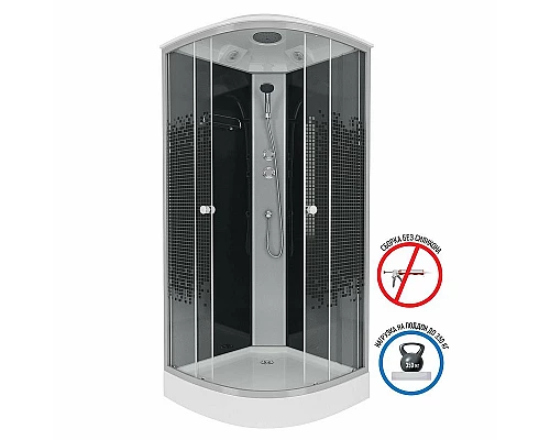 Приобрести Душевая кабина Niagara Eco 100x100 NG-4502-14BLACK без гидромассажа в магазине сантехники Santeh-Crystal.ru