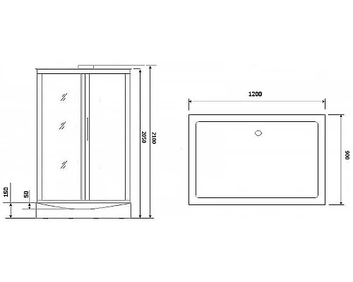 Купить Душевая кабина Niagara Lux NG-7711WBK 120x90 без гидромассажа в магазине сантехники Santeh-Crystal.ru