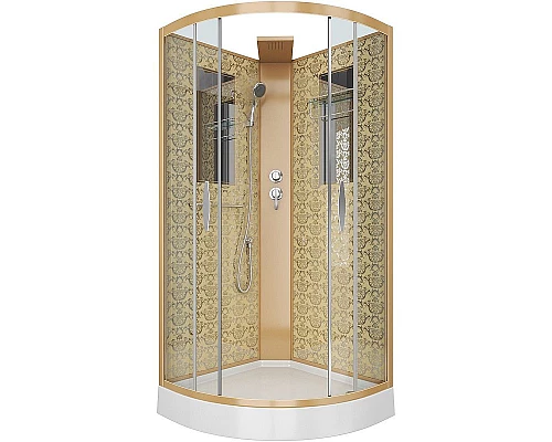 Купить Душевая кабина Niagara Lux NG-7715GBK 90x90 без гидромассажа в магазине сантехники Santeh-Crystal.ru