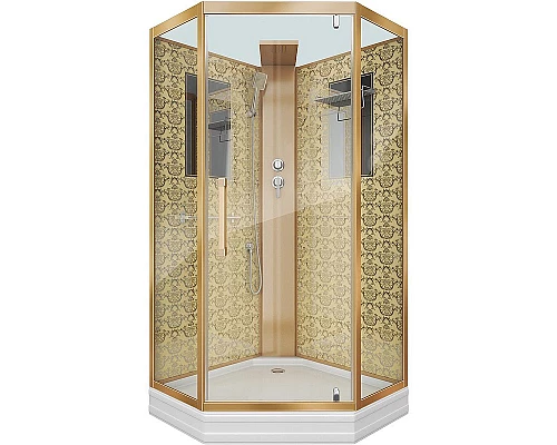 Заказать Душевая кабина Niagara Lux NG-7799GBK 90x90 без гидромассажа в магазине сантехники Santeh-Crystal.ru