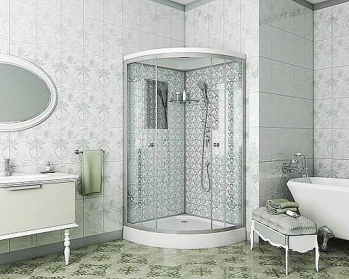 Купить Душевая кабина Niagara Lux 90x90 NG-7701W без гидромассажа в магазине сантехники Santeh-Crystal.ru