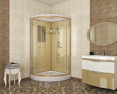 Приобрести Душевая кабина Niagara Lux 100x100 NG-7702G без гидромассажа в магазине сантехники Santeh-Crystal.ru