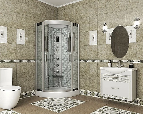 Заказать Душевая кабина Niagara Lux NG-7715W 90x90 с гидромассажем в магазине сантехники Santeh-Crystal.ru