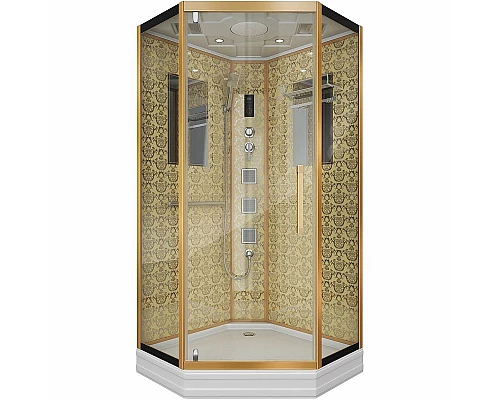 Купить Душевая кабина Niagara Lux NG-7717G 100x100 с гидромассажем в магазине сантехники Santeh-Crystal.ru