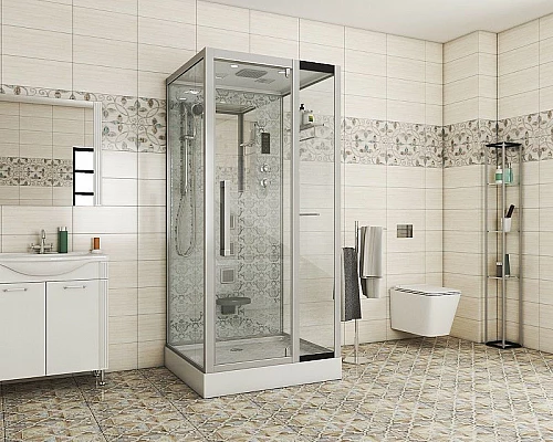 Купить Душевая кабина Niagara Lux NG-7714W 100x90 с гидромассажем в магазине сантехники Santeh-Crystal.ru