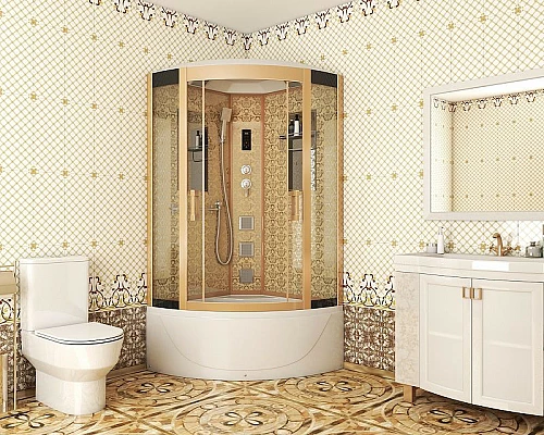 Купить Душевая кабина Niagara Lux NG-7710G 100x100 с гидромассажем в магазине сантехники Santeh-Crystal.ru