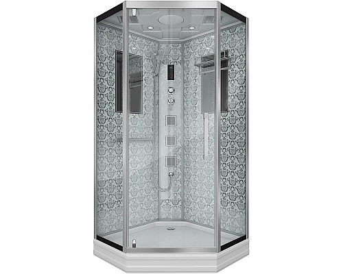 Приобрести Душевая кабина Niagara Lux NG-7717W 100x100 с гидромассажем в магазине сантехники Santeh-Crystal.ru