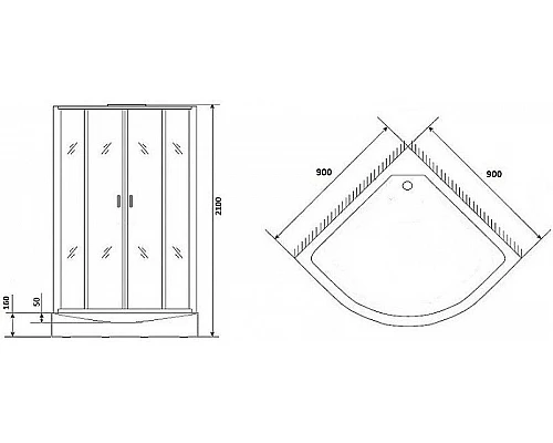 Купить Душевая кабина Niagara Premium 90x90 NG-6901-01 Black без гидромассажа в магазине сантехники Santeh-Crystal.ru