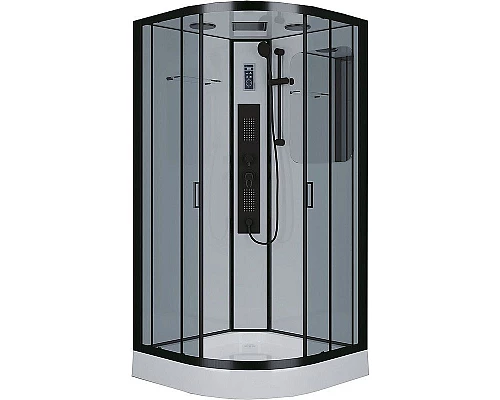 Заказать Душевая кабина Niagara Premium 100x100 NG-6902-01G Black с гидромассажем в магазине сантехники Santeh-Crystal.ru