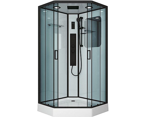 Купить Душевая кабина Niagara Premium 90x90 NG-6901-01GD Black с гидромассажем в магазине сантехники Santeh-Crystal.ru