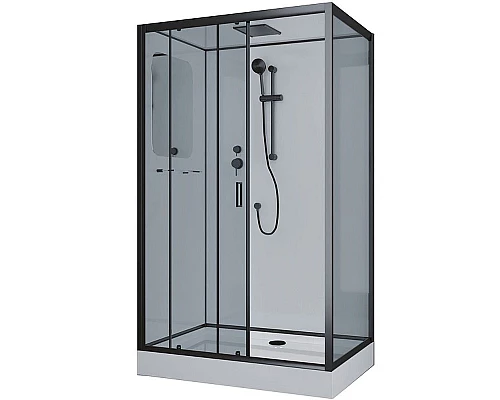 Заказать Душевая кабина Niagara Premium 120x80 NG-6912-01QL Black без гидромассажа в магазине сантехники Santeh-Crystal.ru