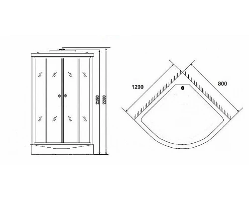 Купить Душевая кабина Niagara Ultra NG-1903-01R 120x80 с гидромассажем в магазине сантехники Santeh-Crystal.ru