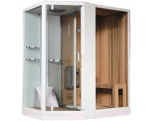 Заказать Душевая кабина Orans 180x130 R 89103RW с сауной профиль Белый стекла прозрачные в магазине сантехники Santeh-Crystal.ru