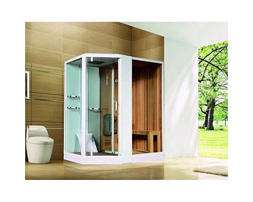 Заказать Душевая кабина Orans 180x130 R 89103RW с сауной профиль Белый стекла прозрачные в магазине сантехники Santeh-Crystal.ru