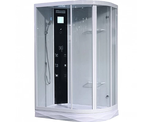 Купить Душевая кабина Orans 130x90 L 86155al с гидромассажем профиль Белый задние стенки Белые в магазине сантехники Santeh-Crystal.ru