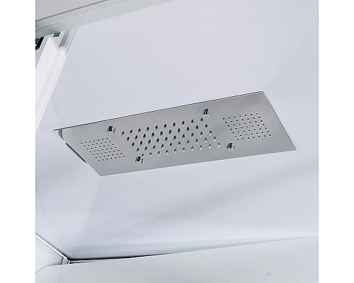 Купить Душевая кабина Orans 130x90 L 86155al с гидромассажем профиль Белый задние стенки Белые в магазине сантехники Santeh-Crystal.ru