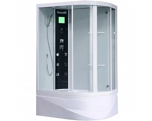 Купить Душевая кабина Orans 130x90 L 86155l0 с гидромассажем профиль Белый задние стенки Белые в магазине сантехники Santeh-Crystal.ru