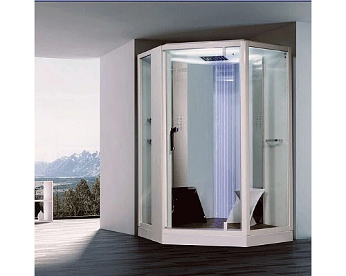 Заказать Душевая кабина Orans 130x130 89106w0 с баней профиль Белый задние стенки Белые в магазине сантехники Santeh-Crystal.ru