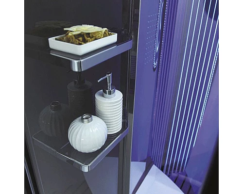 Заказать Душевая кабина Orans 130x130 89106b0 с баней профиль Черный задние стенки Черные в магазине сантехники Santeh-Crystal.ru