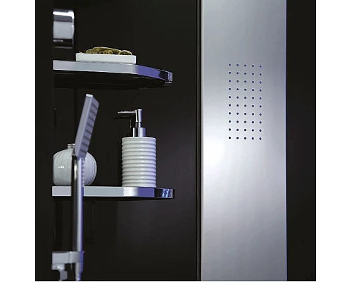 Заказать Душевая кабина Orans 130x130 89106b0 с баней профиль Черный задние стенки Черные в магазине сантехники Santeh-Crystal.ru