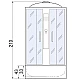 Купить Душевая кабина River Rein 90x90 МТ 10000000199 с поддоном в магазине сантехники Santeh-Crystal.ru