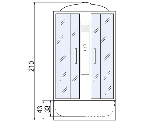 Приобрести Душевая кабина River Rein 80x80 МТ 10000001308 с поддоном в магазине сантехники Santeh-Crystal.ru