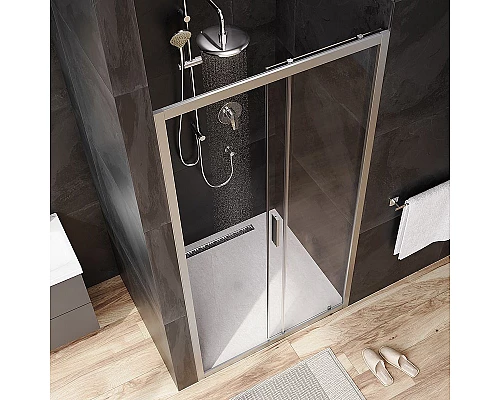 Приобрести Душевая дверь AM.PM Gem Solo 100 W90G-100-1-195MT профиль Хром матовый стекло прозрачное в магазине сантехники Santeh-Crystal.ru