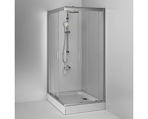 Купить Душевой уголок AM.PM Gem 120x90 W90G-404-120290-MT профиль Хром матовый стекло прозрачное в магазине сантехники Santeh-Crystal.ru