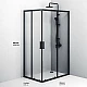 Заказать Душевой уголок AM.PM Gem S 120х80 W93G-404-120280-BT профиль Черный матовый стекло прозрачное в магазине сантехники Santeh-Crystal.ru