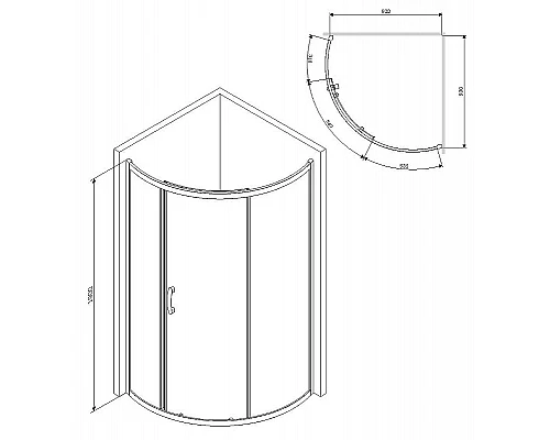 Заказать Душевой уголок AM.PM Like Solo Slide 90x90 W83G-315-090CG профиль Хром глянцевый стекло тонированное в магазине сантехники Santeh-Crystal.ru