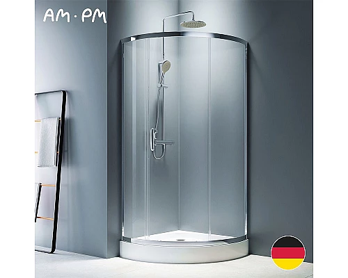 Заказать Душевой уголок AM.PM Like Solo Slide 90x90 W83G-315-090CG профиль Хром глянцевый стекло тонированное в магазине сантехники Santeh-Crystal.ru