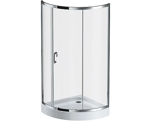 Купить Душевой уголок AM.PM Like Solo Slide 90x90 W83G-315-090CT профиль Хром глянцевый стекло прозрачное в магазине сантехники Santeh-Crystal.ru